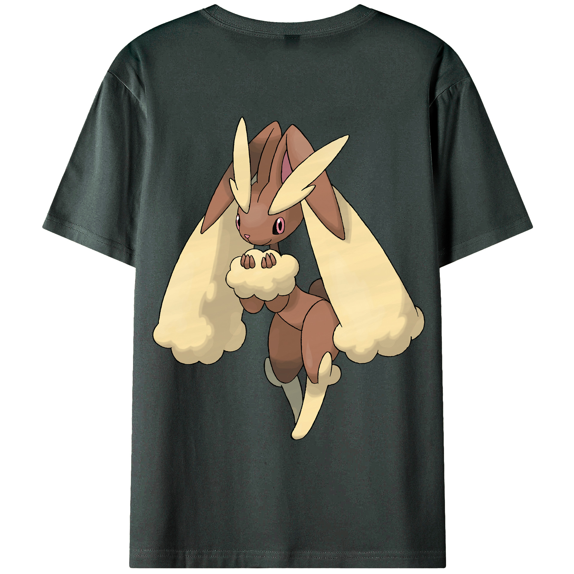 （画像用） ポケットモンスター Pokémon 綿100％ メンズ半袖Tシャツ（バックプリント） 通気性